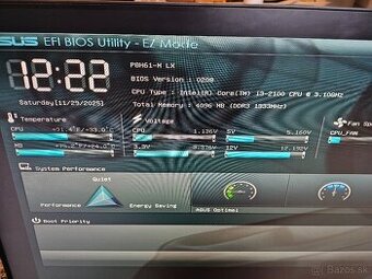Intel Core i3-2100 + ASUS P8H61-M LX