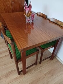 Retro jedálenský stôl so stoličkami - 1