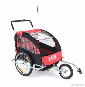 Cyklovozík , príves za bicykel 2v1 pre 1 alebo 2 deti, odpru