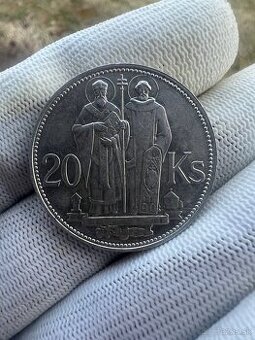 20 korún Cyril a Metod Slovenský Štát 1942