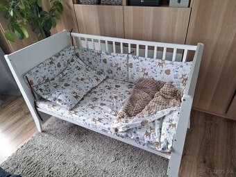 detská postieľka s odnímateľným bokom