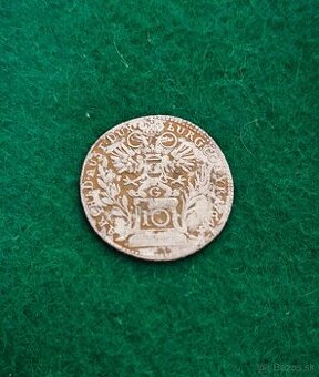 10 grajciar 1764 G, Gunzburg, Mária Terézia