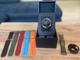 Garmin Fenix 5X Plus Sapphire, Slate Gray, Leather band