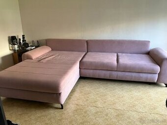 ROHOVÁ SEDAČKA Dusty Rose / Staroružová - LUXUSNÁ