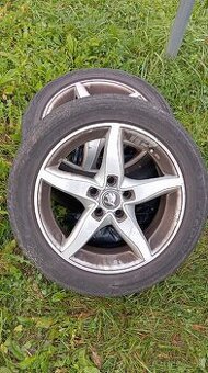 4 ks Letné pneu na diskoch 225/50ZR17 pre Octavia 2