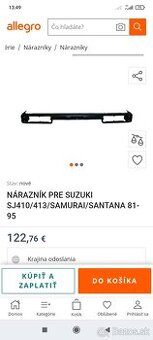 Samurai sj zadni naraznik novi.