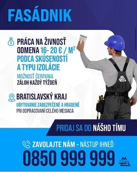 Fasádnik Bratislava a okolie 1700€ až 2000€ - SZČO / TPP