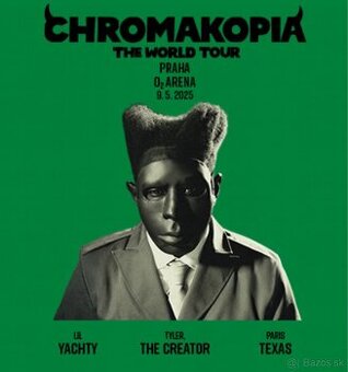 Tyler The Creator Praha 2x sedenie vedla seba 70€kus