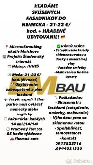 FIRMA EMBAU GROUP HĽADÁ SKÚSENYCH FASÁDNIKOV,MALIAROV