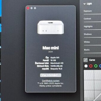 Mac Mini M4 plus príslušenstvo