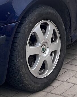 5x100 R15 6J ET38 + zimné pneu 195/65R15