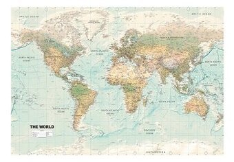 Tapeta - Mapa sveta 196 x 140 cm