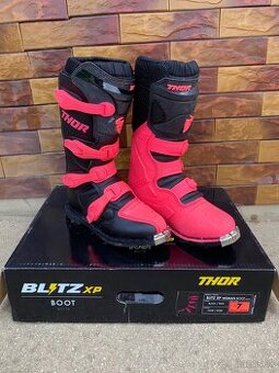 MX Čižmy Thor blitz XP S9W black/pink dámske