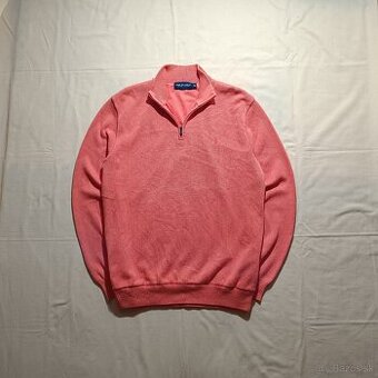 Ralph Lauren oranžový / koralovoružový sveter so zipsom M