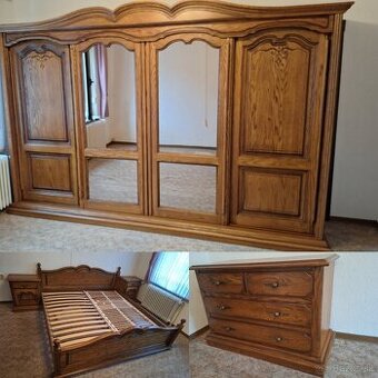 KVALITNÁ RUSTIKÁLNÁ SPÁLNA SKRIŇA MÁ POSUVNÉ DVEREMI