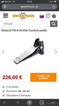 Roland KT-9 Hardware pre elektronické bicie