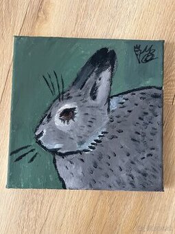 Obraz králika 20x20cm ozdoba pre byty a domy