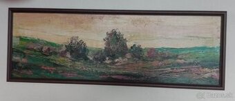 3 obrazy ročné obdobia-autor Daniš, technika olej