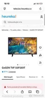 TV Gogen 55" uhlopriecka
