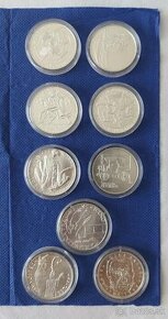 ČESKÉ strieborné pamätné mincé 200Kč, 1994-1997, BK