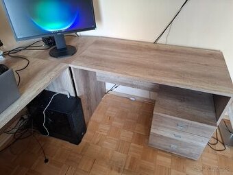 Rohovy pisaci stol + sufliky