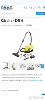 Predám Kärcher vysavač s vodným filtrom