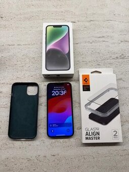 iPhone 14 128GB Midnight – Top stav + originál krabica