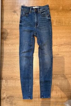 Dámske tmavomodré skinny rifle