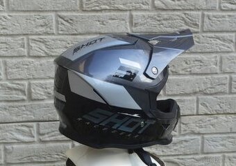 Predám prilba shot šedo čierna M