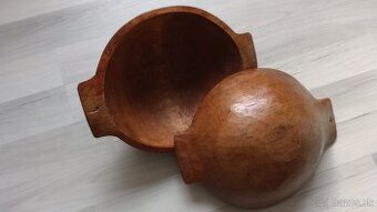 Starožitné drevené korýtko 2 ks