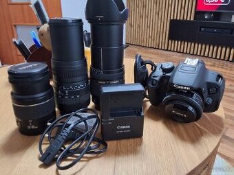 Canon EOS 700D,4x objektiv 2x bateria 350e