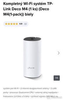 KÚPIM - TP-Link Deco M4 - 1 Kus
