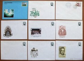 Známky SR - súbor 8ks poštových obálok a aerogram.