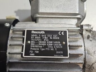 Elektromotor 3f 0,25kw so šnekovou prevodovkou