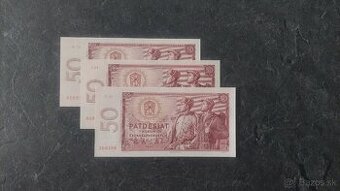 3x 50 Kčs 1964, stav N
