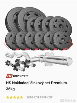 Na predaj ľavica na cvičenie a nakladací činkový set