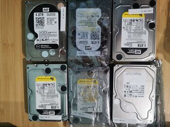 Kvalitné, bezchybné 3.5" HDD Western Digital 1 TB a 4 TB
