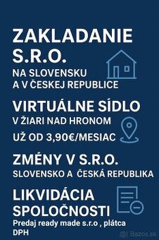 Virtualné sidlo- zmeny v s.r.o.