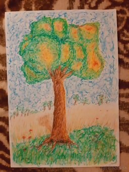 Rucne malovany obraz 43x29,7cm