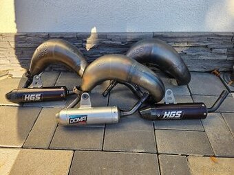 Predám výfuky,  kolená, koncovky, HGS,DOMA RACING