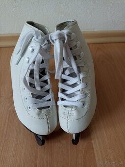 Dievčenské zimné kožené biele korčule - 29/30 veľkosť