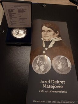 Ag minca Slovensko 10€ rok 2024 Jozef Dekret Matejov
