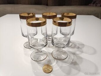 Pozlátené poháre - sada 5ks