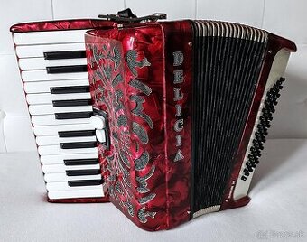 Predam akordeon Delicia Junior 60 bas., TOP stav...