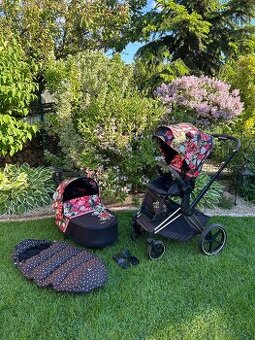 Cybex priam Spring Blossom rosé gold dvojkombinácia + fusak