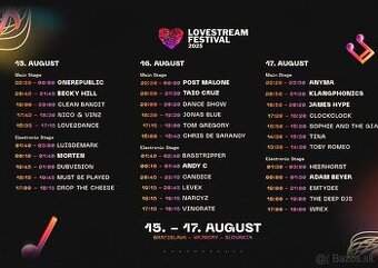 Predám 2x VIP listky na celý Lovestream Festival