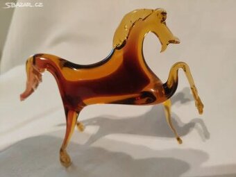 Kůň , sklo vintage Jiří Pačinek ? - Top stav
