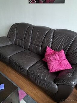 Kožená sedačka kanapa + fotelky