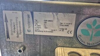 Predám ventilátor Systemair KBR 280EC