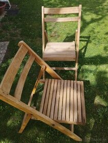 Drevené záhradné stoličky skladacie - 1